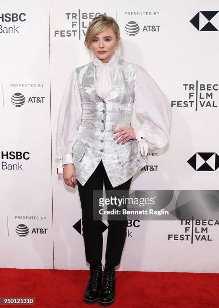 Actress Chloe Grace Moretz poses for a picture on the red carpet during the 2018 Tribeca Film Festival screening of "The Miseducation Of Cameron...