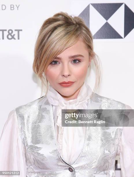 Actress Chloe Grace Moretz poses for a picture on the red carpet during the 2018 Tribeca Film Festival screening of "The Miseducation Of Cameron...