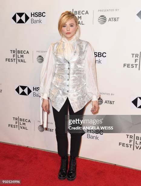 Actress Chloe Grace Moretz attends the 2018 Tribeca Film Festival screening of 'The Miseducation Of Cameron Post' at BMCC on April 22, 2018 in New...