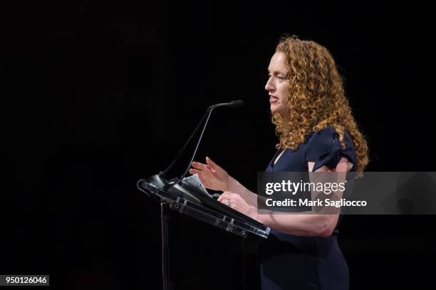 America CEO Suzanne Nossel speaks at the 14th Annual PEN World Voices Festival at The Great Hall at Cooper Union on April 22, 2018 in New York City.