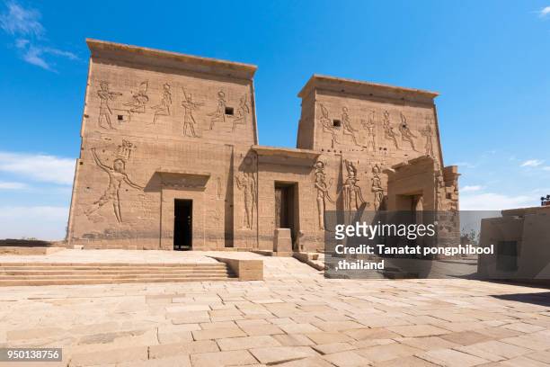 temple of isis at philae on agilkia island,luxor,egypt - isis egyptian goddess stock pictures, royalty-free photos & images