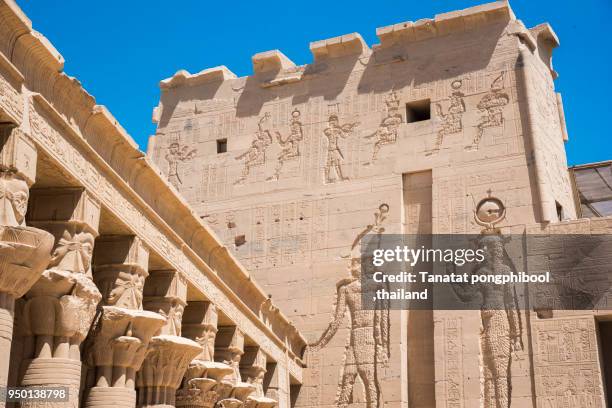 temple of isis at philae on agilkia island,luxor,egypt - view of philae stock pictures, royalty-free photos & images