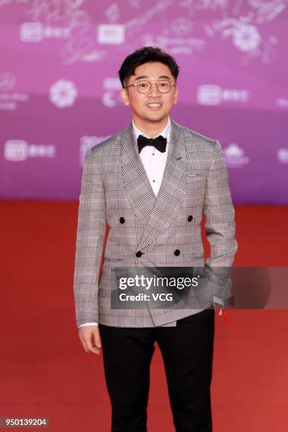 Actor/director Alec Su poses on red carpet of the closing ceremony of the 8th Beijing International Film Festival and the Award Ceremony of Tiantan...