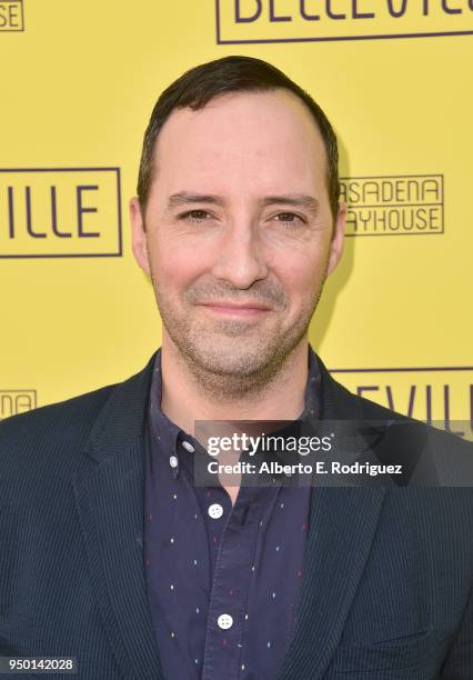 Tony Hale attends the Pasadena Playhouse Presents Opening Night Of "Belleville" at Pasadena Playhouse on April 22, 2018 in Pasadena, California.