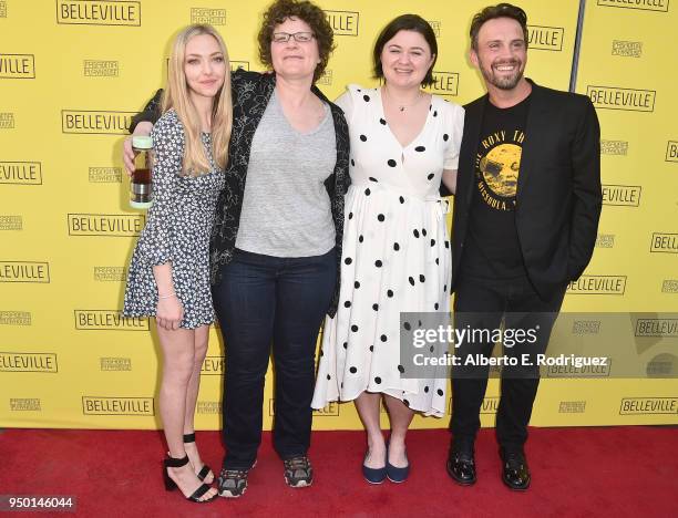 Amanda Seyfried, Lucy Thurber, Jenna Worsham, and Daniel Talbott attend the Pasadena Playhouse Presents Opening Night Of "Belleville" at Pasadena...