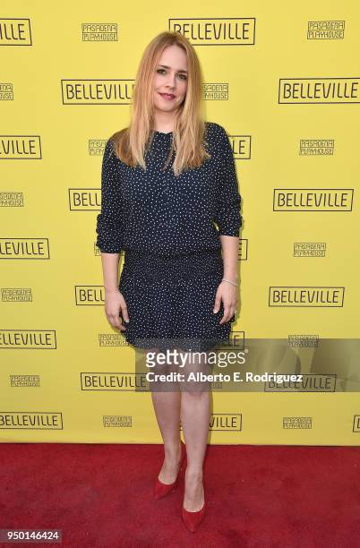 Jessica Barth attends the Pasadena Playhouse Presents Opening Night Of "Belleville" at Pasadena Playhouse on April 22, 2018 in Pasadena, California.