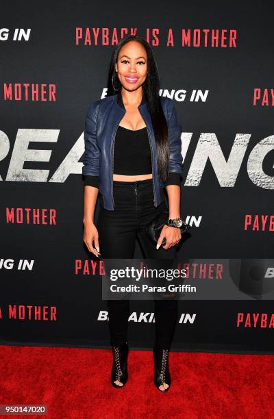 Actress Dawn Halfkenny attends "Breaking In" Atlanta Private Screening at Regal Atlantic Station on April 22, 2018 in Atlanta, Georgia.