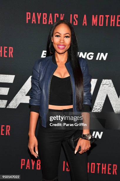 Actress Dawn Halfkenny attends "Breaking In" Atlanta Private Screening at Regal Atlantic Station on April 22, 2018 in Atlanta, Georgia.