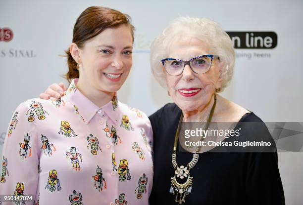 Actor/writer Rachel Bloom and Teen Line Founder Elaine Leader, Ph.D. Arrive at Teen Line 2018 Food For Thought Brunch hosted by Rachel Bloom at UCLA...