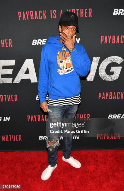 Rapper Translee attends "Breaking In" Atlanta Private Screening at Regal Atlantic Station on April 22, 2018 in Atlanta, Georgia.