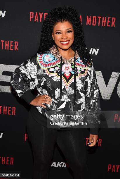 Syleena Johnson attends "Breaking In" Atlanta Private Screening at Regal Atlantic Station on April 22, 2018 in Atlanta, Georgia.