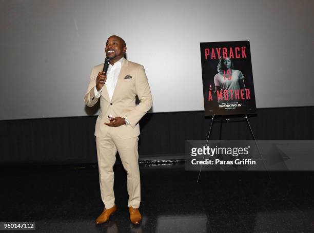 Producer Will Packer speaks onstage at "Breaking In" Atlanta Private Screening at Regal Atlantic Station on April 22, 2018 in Atlanta, Georgia.