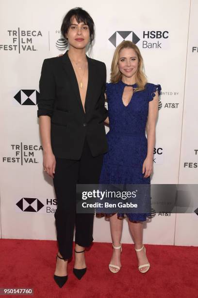 Director Desiree Akhavan and Kerry Butler attend "The Miseducation of Cameron Post" premiere during the Tribeca Film Festival at BMCC Tribeca PAC on...