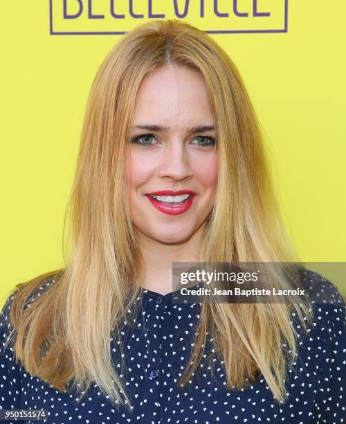 Jessica Barth attends the Opening Night Of 'Belleville,' presented by Pasadena Playhouse on April 22, 2018 in Pasadena, California.