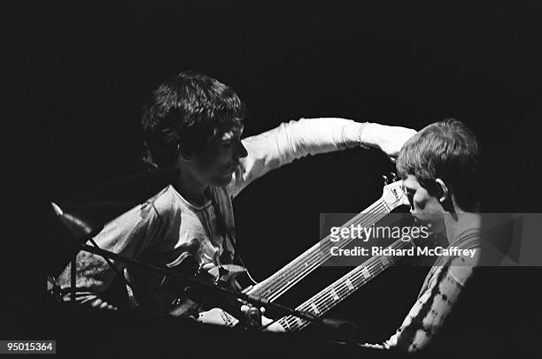 Jorma Kaukonen and Jack Casady perform live with Hot Tuna at The Winterland Ballroom in 1974 in San Francisco, California.