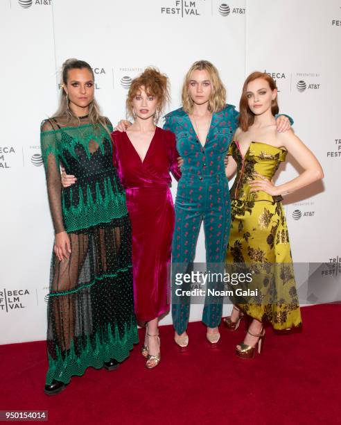 Mitzi Peirone, Sarah Hay, Imogen Waterhouse and Madeline Brewer attend the "Braid" screening during the 2018 Tribeca Film Festival at Cinepolis...