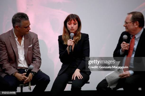 Dr. Daniel Goldstein and Ana de Armas speak onstage at CORAZON, Tribeca Film Festival Public Screening and Red Carpet Event presented by Montefiore...