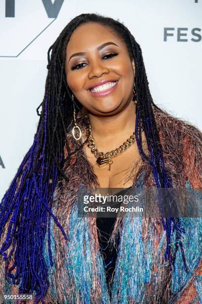 Lalah Hathaway attends the "Mr. SOUL!" screening during Tribeca Film Festival at Spring Studios on April 22, 2018 in New York City.