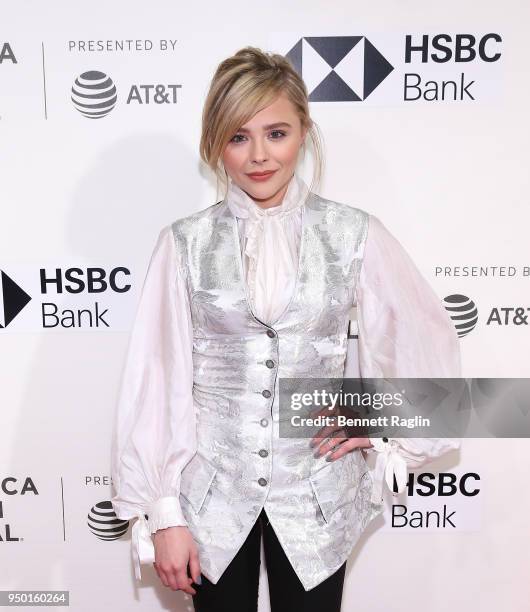 Actress Chloe Grace Moretz poses for a picture on the red carpet during the 2018 Tribeca Film Festival screening of "The Miseducation Of Cameron...