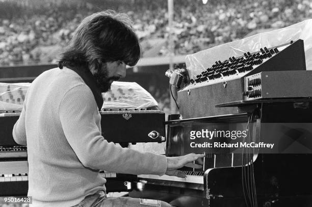 Michael McDonald of The Doobie Brothers performs live at The Oakland Coliseum in 1977 in Oakland, California.