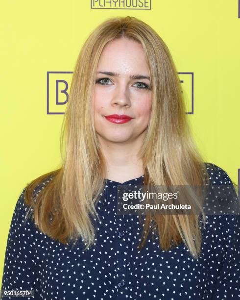 Actress Jessica Barth attends the opening night of "Belleville" at the Pasadena Playhouse on April 22, 2018 in Pasadena, California.