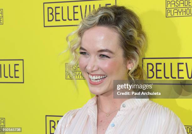 Actress Kelley Jakle attends the opening night of "Belleville" at the Pasadena Playhouse on April 22, 2018 in Pasadena, California.
