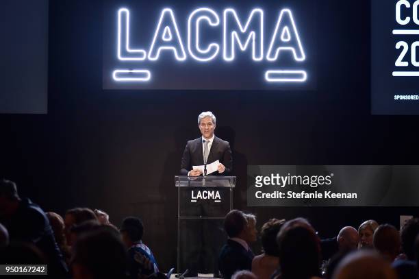 Michael Govan, LACMA CEO and Wallis Annenberg Director attends LACMA 2018 Collectors Committee Gala at LACMA on April 21, 2018 in Los Angeles,...