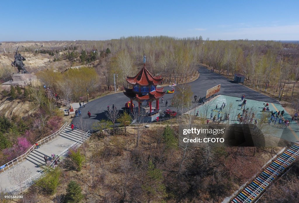 Beitun The flowers bloom in chengyan mountain ecological park in beituen ...