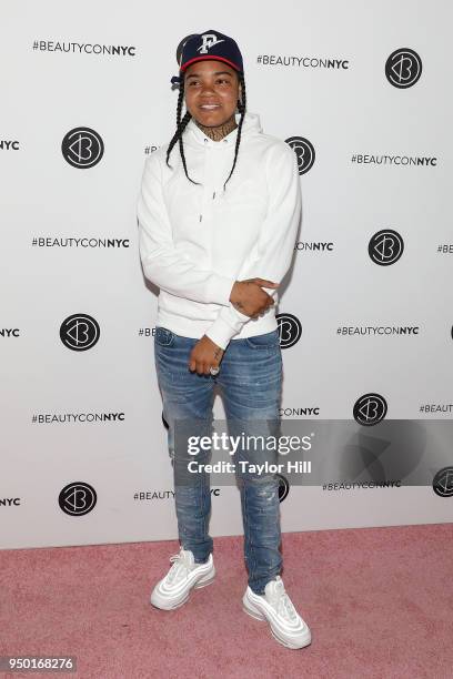 Young M.A. Attends the 2018 Beautycon NYC at The Jacob K. Javits Convention Center on April 22, 2018 in New York City.