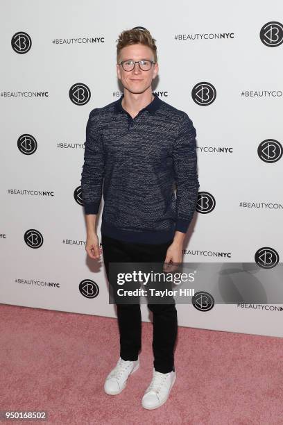 Tyler Oakley attends the 2018 Beautycon NYC at The Jacob K. Javits Convention Center on April 22, 2018 in New York City.