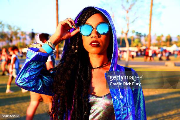 Festivalgoers during the 2018 Coachella Valley Music And Arts Festival at the Empire Polo Field on April 22, 2018 in Indio, California.