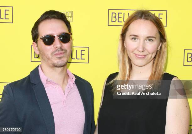 Producer Alex Creasia and Writer Rebecca Gleason attend the opening night of "Belleville" at the Pasadena Playhouse on April 22, 2018 in Pasadena,...