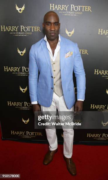 David St. Louis attends the Broadway Opening Day Cast Press Reception for 'Harry Potter and the Cursed Child Parts One and Two' at The Lyric Theatre...