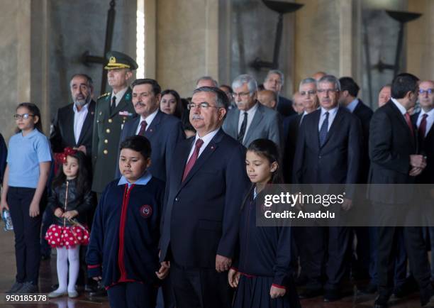 Turkish Minister of National Education Ismet Yilmaz visits Anitkabir, Mausoleum of the founder of Turkish Republic Mustafa Kemal Ataturk, as part of...