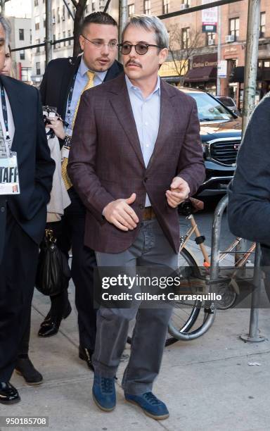 Actor Matthew Broderick arriving to the screening of 'To Dust' during the 2018 Tribeca Film Festival at SVA Theatre on April 22, 2018 in New York...