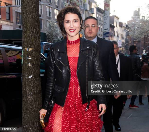 Actress Mary Elizabeth Winstead arriving to the screening of 'All About Nina' during the 2018 Tribeca Film Festival at SVA Theatre on April 22, 2018...