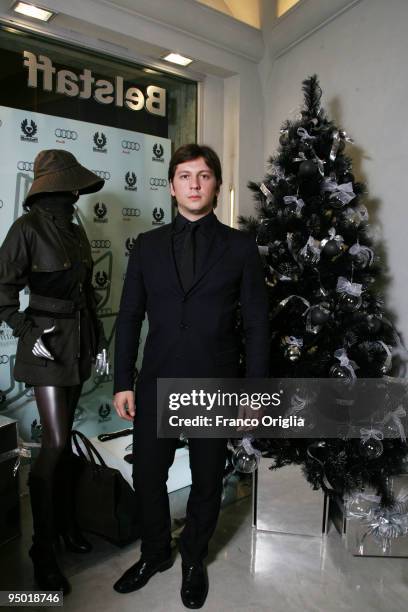 Vice President of Belstaff Michele Malenotti attends the "Amelia" premiere cocktail party at the Belstaff Rome store on December 22, 2009 in Rome,...