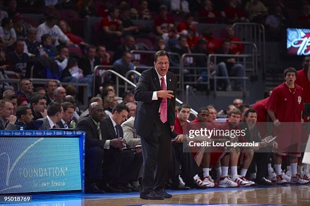 Jimmy V Classic: Indiana coach Tom Crean on sidelines during game vs Pittsburgh at Madison Square Garden. New York, NY 12/8/2009 CREDIT: Lou Capozzola