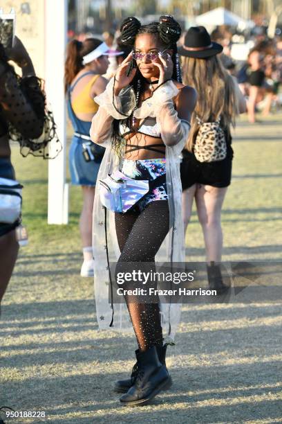 Festivalgoers during the 2018 Coachella Valley Music And Arts Festival at the Empire Polo Field on April 22, 2018 in Indio, California.