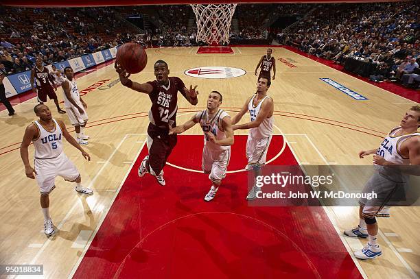 John R. Wooden Classic: Mississippi State Jarvis Varnado in action vs UCLA at Honda Center. Anaheim, CA CREDIT: John W. McDonough