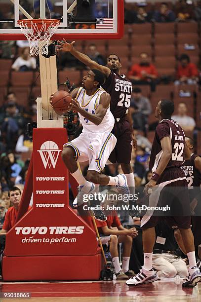 John R. Wooden Classic: UCLA Malcolm Lee in action vs Mississippi State Phil Turner at Honda Center. Anaheim, CA CREDIT: John W. McDonough