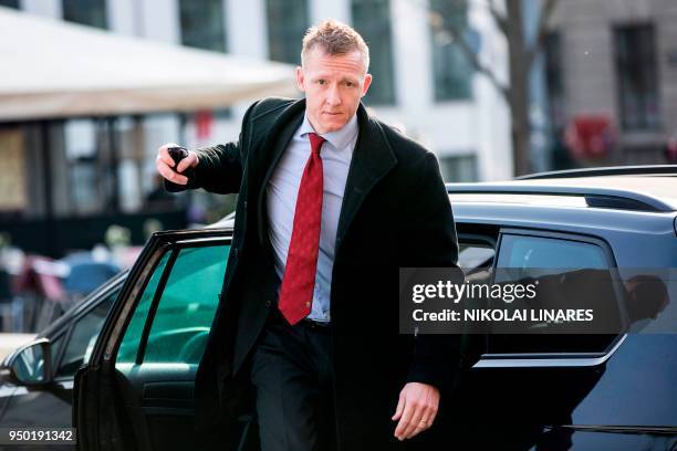 Prosecutor Jakob Buch-Jepsen arrives on April 23, 2018 for a hearing at the Copenhagen city council where the trial against Danish inventor Peter...