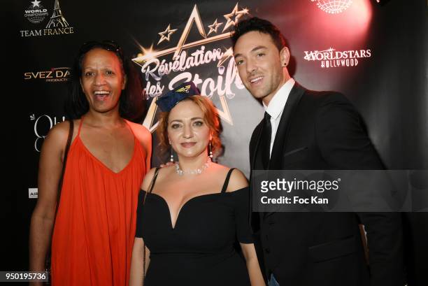 Vincent McDoom, Anastasia Gai and Maxime Dereymez from Danse Avec les Stars attend "Revelation des Etoiles" French Finalists for WCOPA at Cesar...
