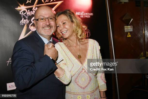 Oscar Sisto and Fiona Gelin attend "Revelation des Etoiles" French Finalists for WCOPA at Cesar Palace on April 22, 2018 in Paris, France.