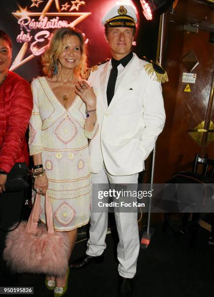 Fiona Gelin and Stephane Roux attend "Revelation des Etoiles" French Finalists for WCOPA at Cesar Palace on April 22, 2018 in Paris, France.