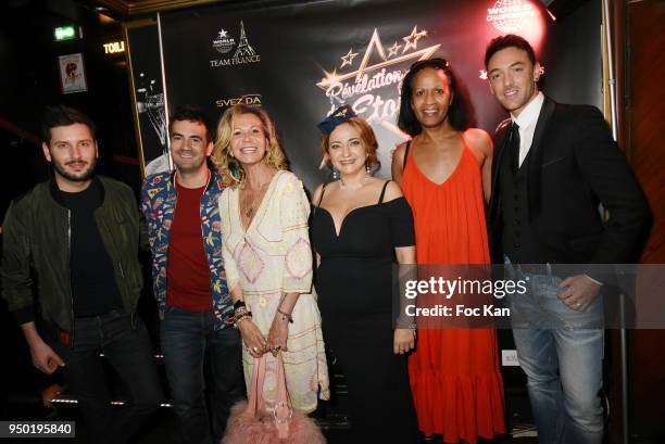 Presenters Maxime Gueny , Alex Goude, actress Fiona Gelin, french WCOPA director Anastasia Gai, Vincent McDoom and Maxime Dereymez from Danse Avec...