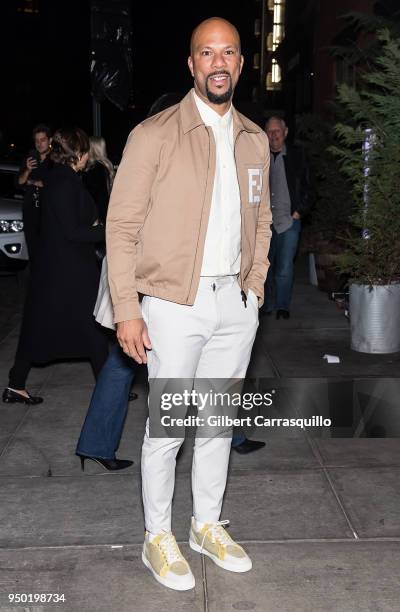 Hip hop recording artist, actor, poet, Common arriving to the 2018 Tribeca Film Festival After-Party For All About Nina, Hosted By Don Julio At Catch...