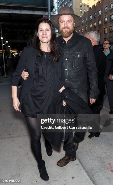 Actress Kaili Hollister and director of Photography Thomas Scott Stanton arriving to the screening of 'All About Nina' during the 2018 Tribeca Film...