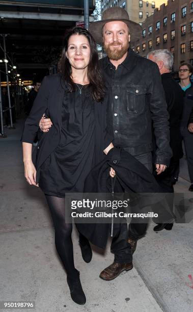 Actress Kaili Hollister and director of Photography Thomas Scott Stanton arriving to the screening of 'All About Nina' during the 2018 Tribeca Film...
