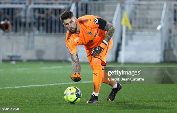 Goalkeeper of Bordeaux Benoit Costil during the French Ligue 1 match between FC Girondins de Bordeaux and Paris Saint Germain at Stade Matmut...